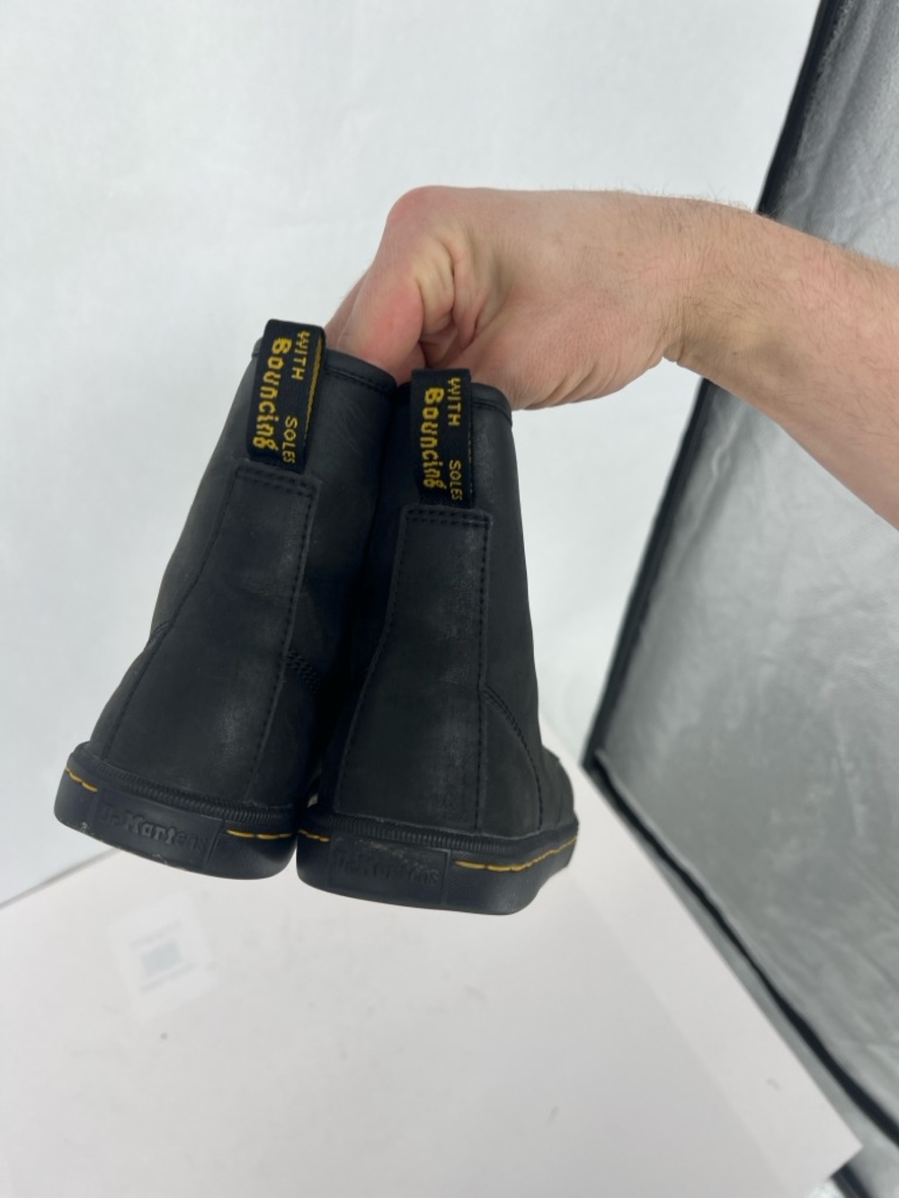 Dr. Martens Sheridan Matte Black Lace-Up High Top Boots - Picture 3 of 12